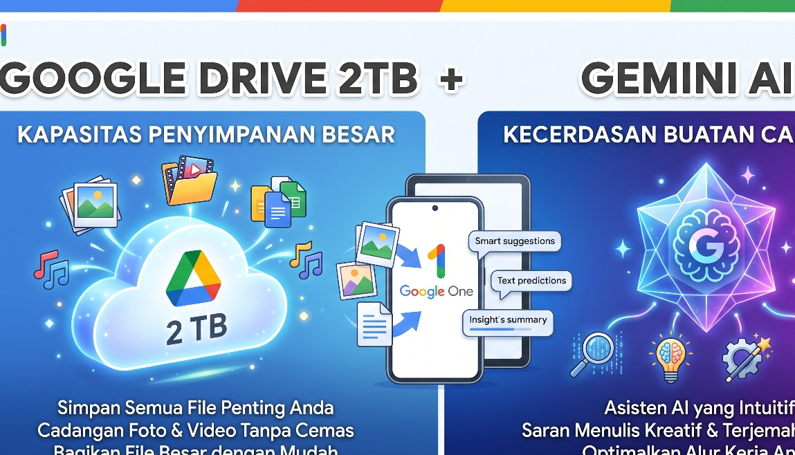 Gdrive 2tb+Gemini AI